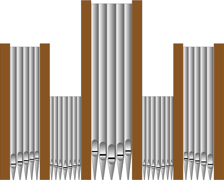 Façade de l'orgue de l'église Notre-Dame d'Auxonne.